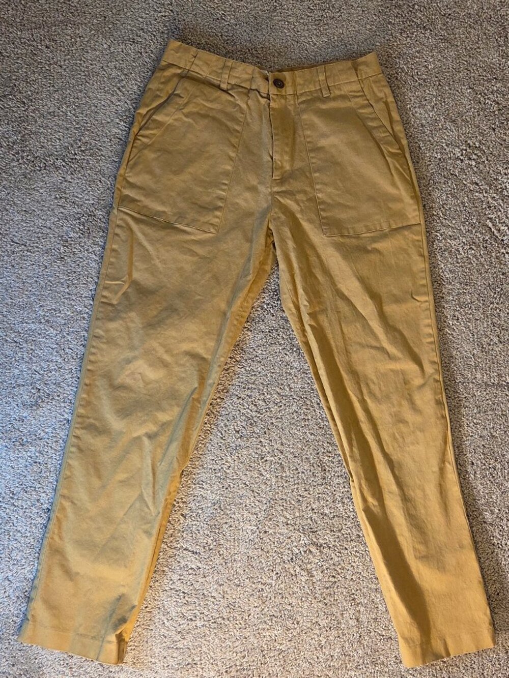 Percival Utilty Trousers Tan Pants Size 34 Classic Casual Workwear 97% Cotton